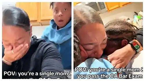 'Stressin Me Out': California Single Mom Takes TikTok By Storm with Viral Video Showing Her Family's Emotional Reaction to Passing Bar Exam On Her First Try