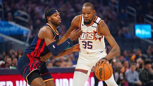 KD shrugs off trade talk: 'Part of the business'