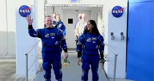 Astronauts whose stay on the ISS has been unexpectedly extended are one step closer to home