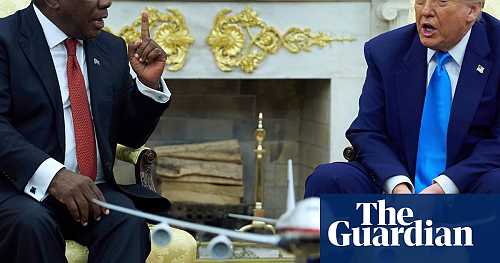 Trump and Ramaphosa have tense White House exchange over false white genocide claims – video report