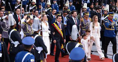 Ecuador President Daniel Noboa sworn in for second term, vows to fight drug trafficking, violent crime