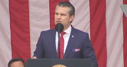 Pete Hegseth speaks at Arlington National Cemetery to mark Memorial Day