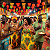 Post: The image depicts a lively night market or festival celebrating cultural heritage among Black men...