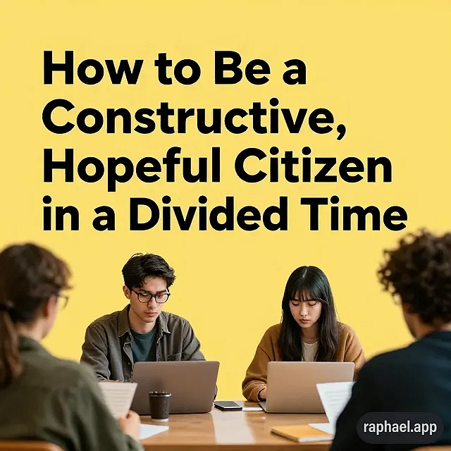 How to Be a Constructive, Hopeful Citizen in a Divided Time