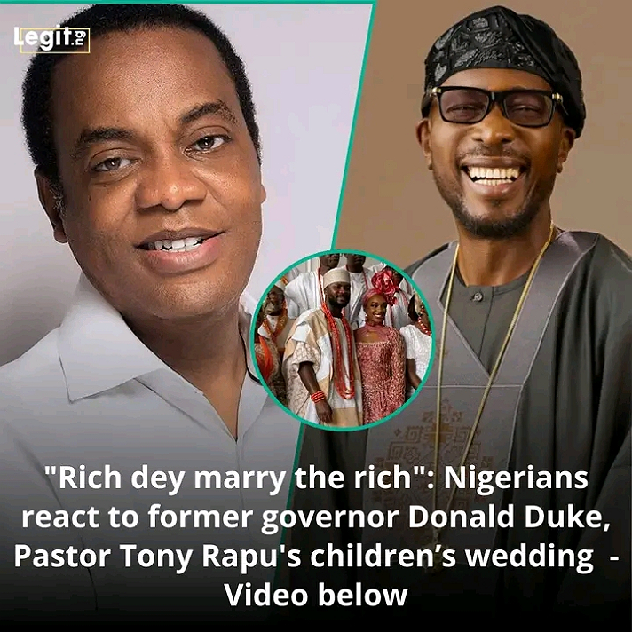 Former governor Donald Dukes daughters wedding to Pastor Tony Rapus son has sparked reactions as...